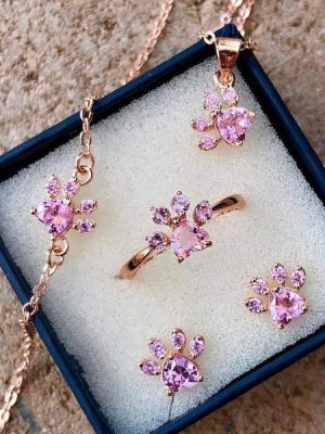 Cat Paws Rose Gold Jewelry