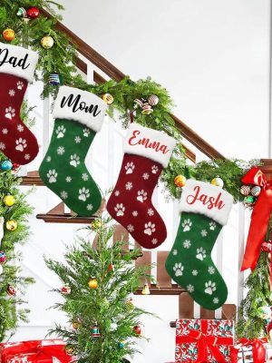 Personalized Pet Paw Christmas Stocking
