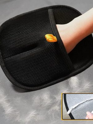 Double-Sided Black Cat Hair Remover Glove