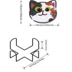 10pcs Diamond Cat Coasters Set