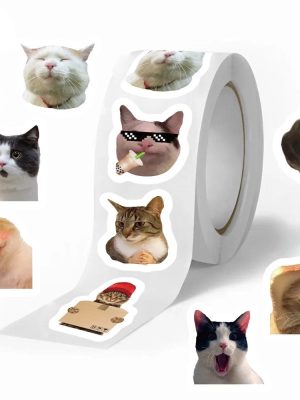 500pcs Funny Cats Meme Stickers