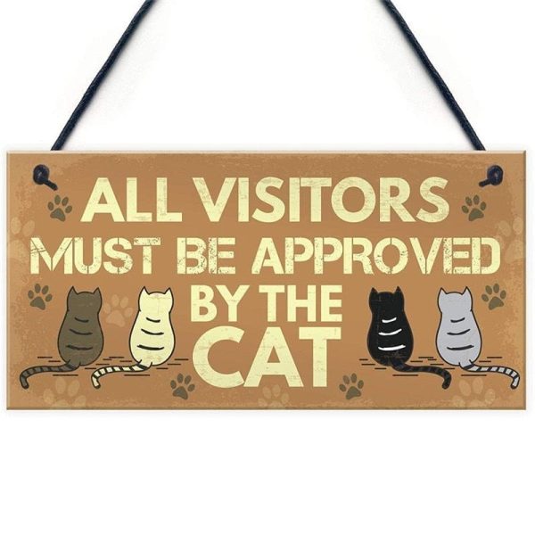 Life with Cats Home Wooden Plaques