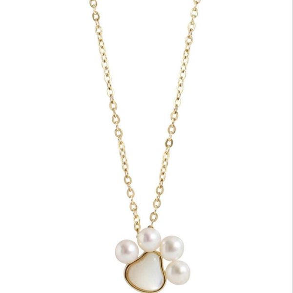 Beautiful Paw Pearl Necklace