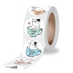 Cute Cat Thank You Stickers