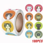 Cute Cat Thank You Stickers