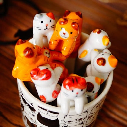 Ceramic Cute Cat Hanging Spoons
