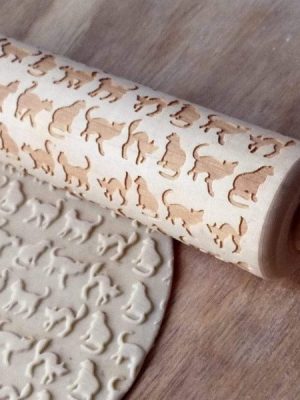 Cat Wooden Baking Pastry Rolling Pin