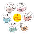 Cute Cat Thank You Stickers