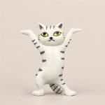 Cat Dancing Decoration Figurines