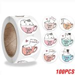 Cute Cat Thank You Stickers