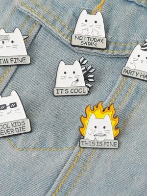 Coolest Cat Enamel Pins Collection