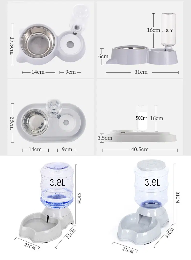 Cat Bowl and Water Feeder Dispenser