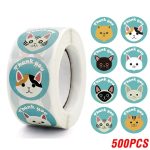 Cute Cat Thank You Stickers
