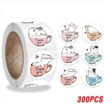 Cute Cat Thank You Stickers