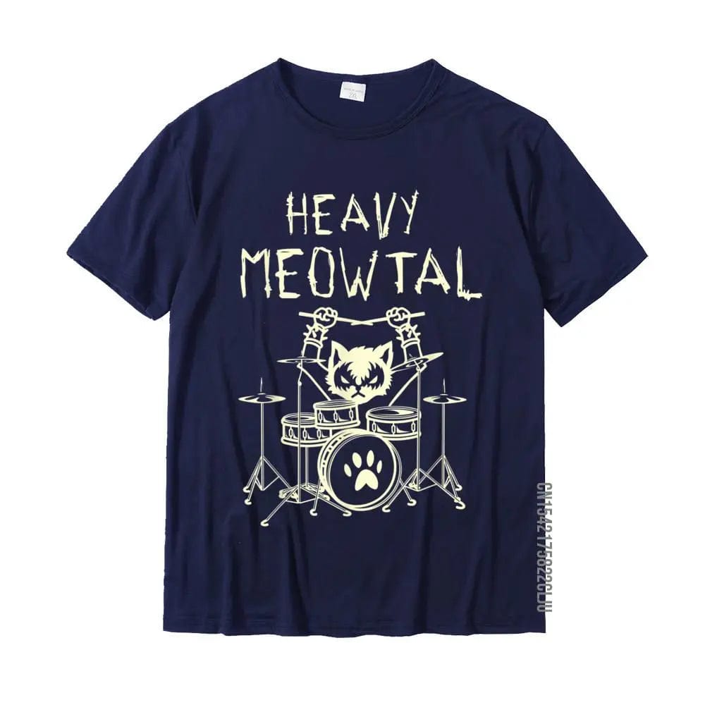 Heavy Meowtal Cat Metal Unisex T-Shirt for metal music fans
