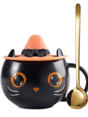 Black Cat Mug Halloween Gift