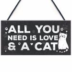 Life with Cats Home Wooden Plaques