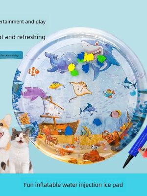 Interactive_cat_summer_water_bed_with_simulation_fish