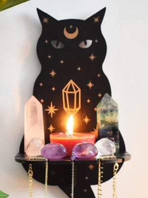 Mystical Cat Wall Shelf Display