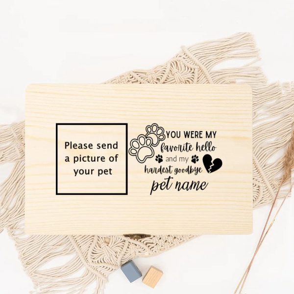Personalized Photo Cat Funeral Box