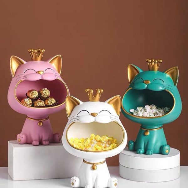 Cat Statue Sculpture Table Decoration