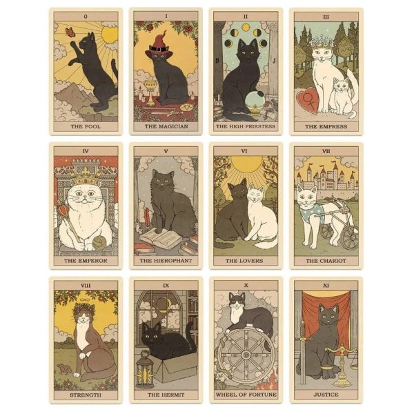 Cat Themed Tarot Cards Stickers