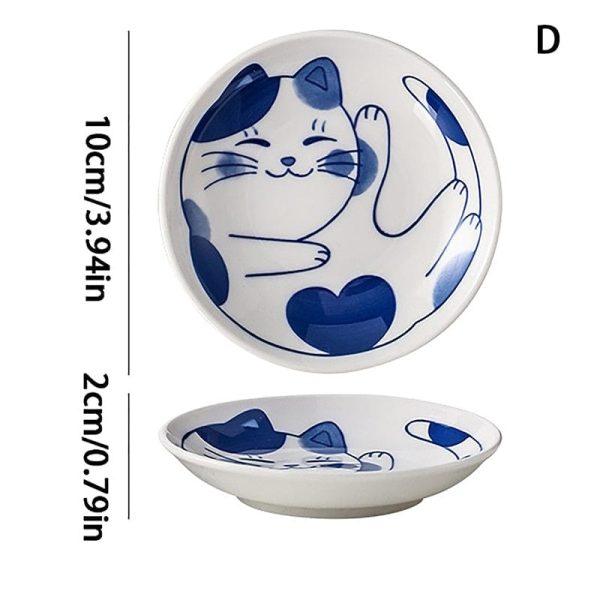 Lucky Cat Ceramic Mini Plates