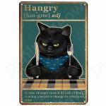 Funny Vintage Metal Cat Signs