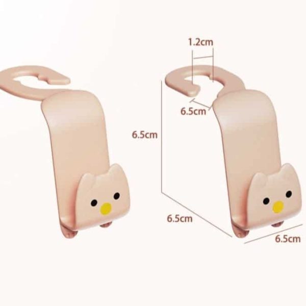 2pcs Multifunctional Cute Car Hooks