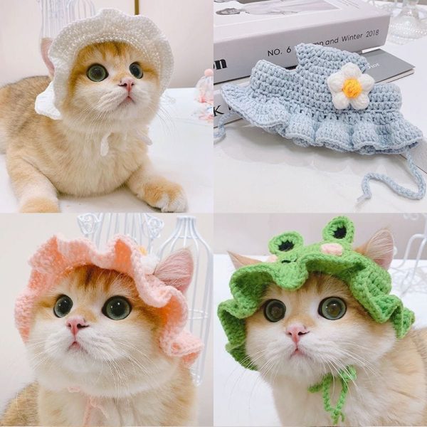 Adjustable Knitted Cute Cat Hat