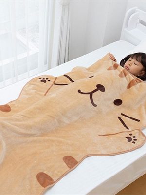 Cozy Cat Flannel Single Blanket