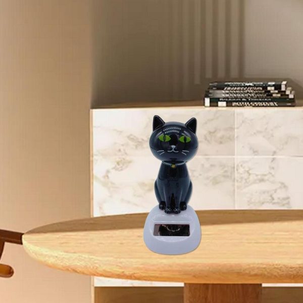Solar Powered Car Dashboard Cat
