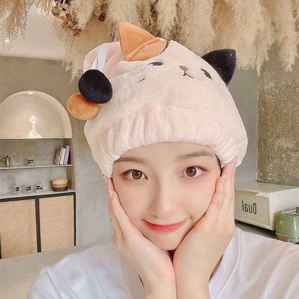 Cat Quick Dry Hair Towel