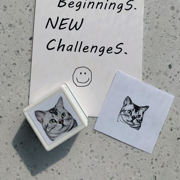 Custom-Made Personalized Cat Portrait Stamp