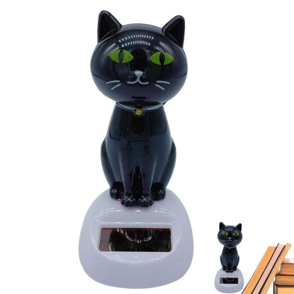 Solar Powered Car Dashboard Cat