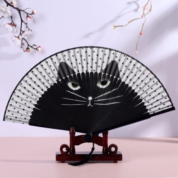 Charming Cat Folding Handheld Fan
