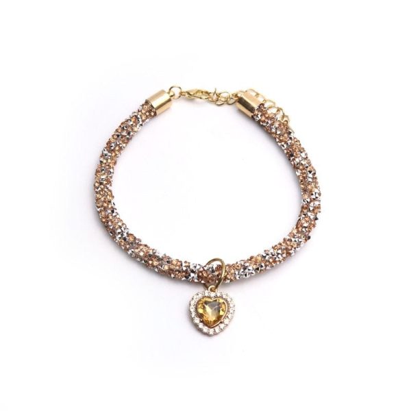 Luxury Cat Collar Heart Pendant
