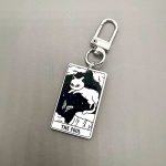 Funny Cat Tarot Card Keychains