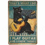 Funny Vintage Metal Cat Signs