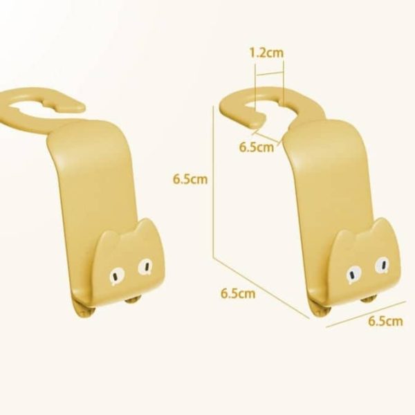 2pcs Multifunctional Cute Car Hooks