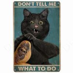 Funny Vintage Metal Cat Signs