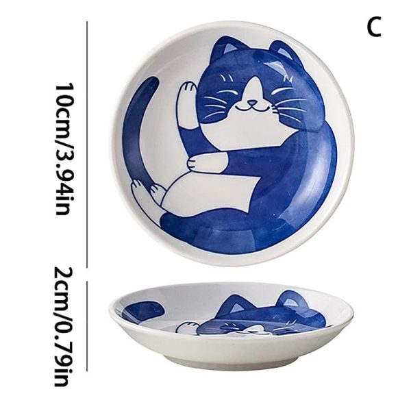 Lucky Cat Ceramic Mini Plates