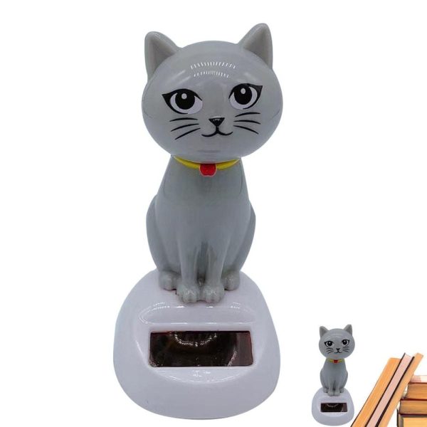 Solar Powered Car Dashboard Cat