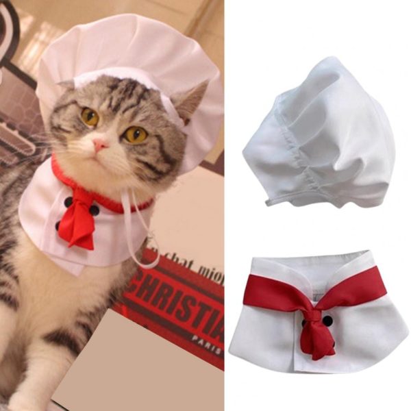 Cute Cat Chef Cap Costume