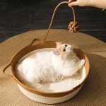 Hand-Woven Cooling Cat Bed