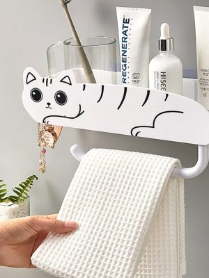 Cute Cat Bathroom Shelf Organizer