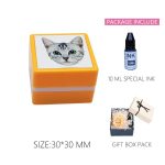 Custom-Made Personalized Cat Portrait Stamp