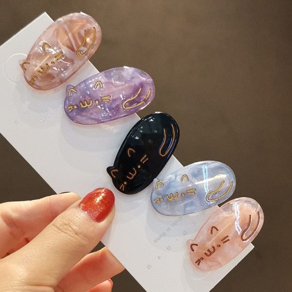 Sweet Oval Cat Hair Clips