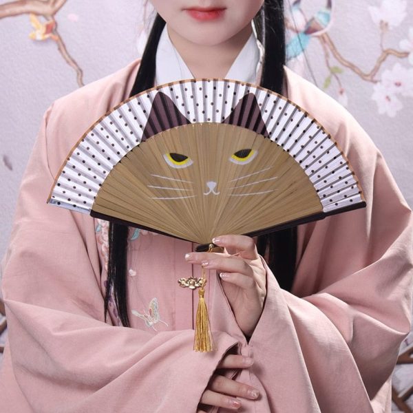 Charming Cat Folding Handheld Fan