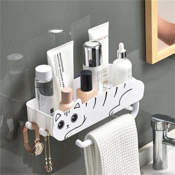 Cute Cat Bathroom Shelf Organizer
